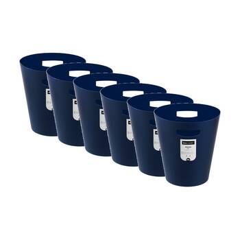 6x Boxsweden Rubbish Trashcan Waste Bin W/ Handle 10L 28x28x30cm Assorted
