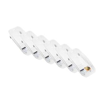 6x Boxsweden Crystal Roller Tray W/ Dividers Home Organisation Clear 36x16x9.5cm