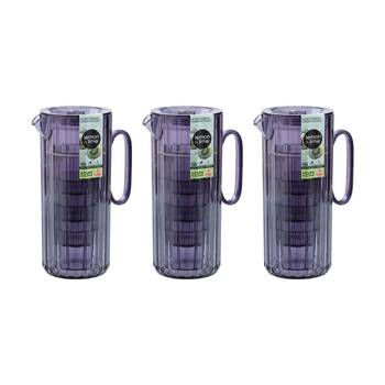 3x Lemon And Lime Secret Summer Garden Pitcher W/ 4 Cup Jug Set 1.9L/370ml Assorted