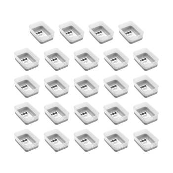 24PK Boxsweden 2 Tone Tray Home Organiser Storage Container Asst 12.5x8.5x4.5cm