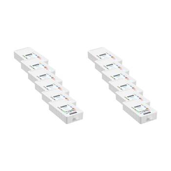 12x Boxsweden Rippled Stacking Drawer Organiser Ribbed Storage 10x18x4cm Assorted
