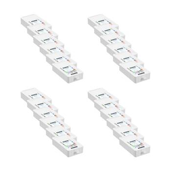 24x Boxsweden Rippled Stacking Drawer Organiser Ribbed Storage 10x18x4cm Assorted