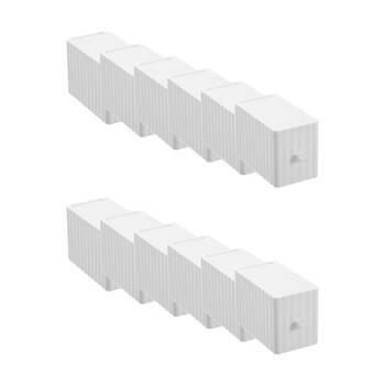 12x Boxsweden Rippled Stacking Drawer Organiser Ribbed Storage 10x18x12cm Assorted