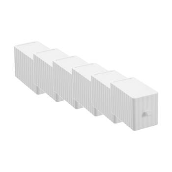 6x Boxsweden Rippled Stacking Drawer Organiser Ribbed Storage 10x18x12cm Assorted