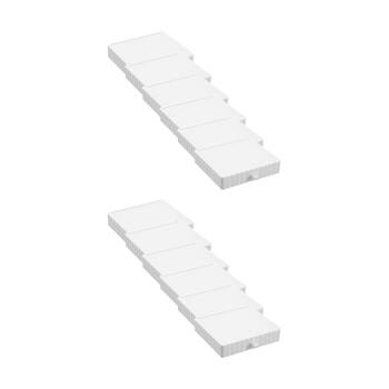 12x Boxsweden Rippled Stacking Drawer Organiser Ribbed Storage 20x18x4cm Assorted