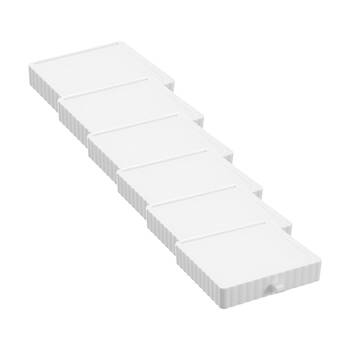 6x Boxsweden Rippled Stacking Drawer Organiser Ribbed Storage 20x18x4cm Assorted