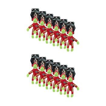 12x Paws And Claws Plush Monkey Pet Dog Chew/Tug Toy W/ Rope Skeleton Assorted