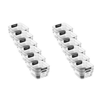 12x 2pc Boxsweden Crystal Grip Modular Organiser Storage Tray Set 9x9x4.5cm