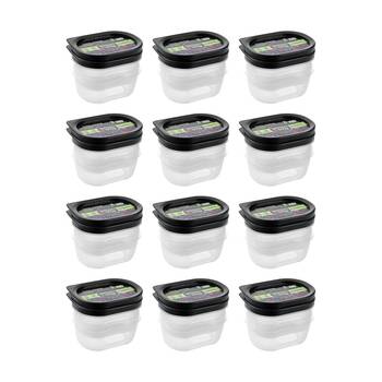 12x 2pc Lemon And Lime Food Reusable Container Organiser 200ml 10x7.5x5cm