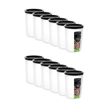 12PK Lemon And Lime Food Keeper Round Reusable Container 700ml 9.9x9.9x13.6cm