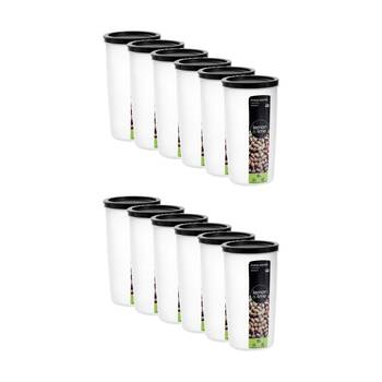 12PK Lemon And Lime Food Keeper Round Reusable Container 1L 9.9x9.9x18.2cm