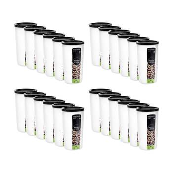 24PK Lemon And Lime Food Keeper Round Reusable Container 1L 9.9x9.9x18.2cm