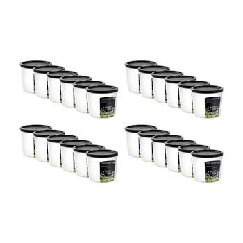 24PK Lemon And Lime Food Keeper Round Reusable Container 900ml 12.4x12.4x10cm