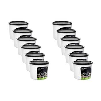 12PK Lemon And Lime Food Keeper Round Reusable Container 1.5L 15x15x12.3cm