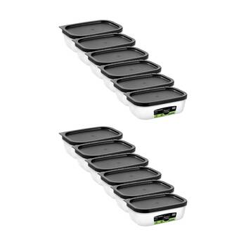 12PK Lemon And Lime Food Keeper Rectangle Reusable Container 450ml 15x10x5cm