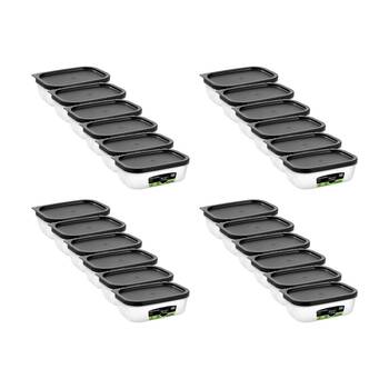 24PK Lemon And Lime Food Keeper Rectangle Reusable Container 450ml 15x10x5cm