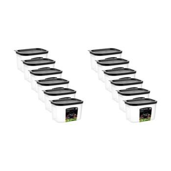 12PK Lemon And Lime Food Keeper Rectangle Reusable Container 950ml 15x10x9.3cm