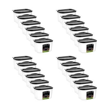 24PK Lemon And Lime Food Keeper Rectangle Reusable Container 950ml 15x10x9.3cm
