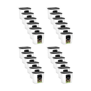 24PK Lemon And Lime Food Keeper Rectangle Reusable Container 1.3L 15x10x13cm