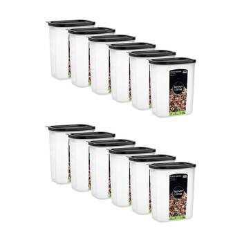 12PK Lemon And Lime Food Keeper Rectangle Reusable Container 1.8L 15x10x18cm