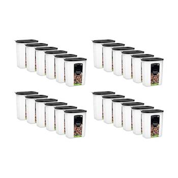 24PK Lemon And Lime Food Keeper Rectangle Reusable Container 1.8L 15x10x18cm
