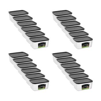 24PK Lemon And Lime Food Keeper Rectangle Reusable Container 2L 20x15x9.3cm