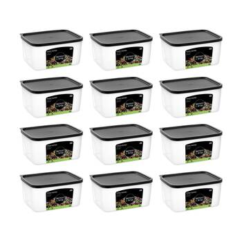 12PK Lemon And Lime Food Keeper Rectangle Reusable Container 3L 21.7x16.7x