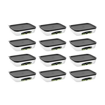 12PK Lemon And Lime Food Keeper Rectangle Reusable Container 950ml 20x15.1x4.9cm