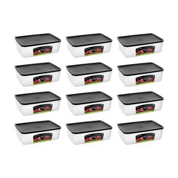 12PK Lemon And Lime Food Keeper Rectangle Reusable Container 4L 29.8x20x9.3
