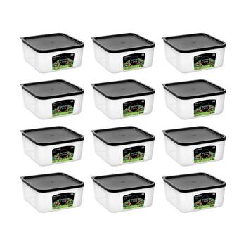 12PK Lemon And Lime Food Keeper Square Reusable Container 2.8L 19.8x19.8x9