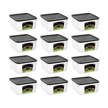 12PK Lemon And Lime Food Keeper Square Reusable Container 4L 21.7x21.7x10.7