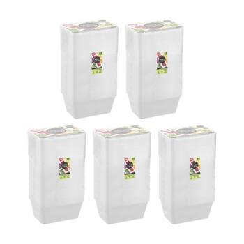 5x 50pc Lemon And Lime Reusable Food Containers Rectangle Microwave Freeze 1L