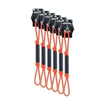 6PK Paws And Claws Pet Dog Toy Dura Chew TPR Rope Tugger Interactive 65x5cm