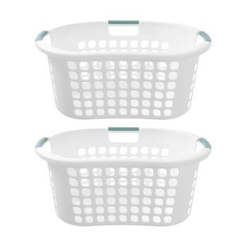 2x Boxsweden Washday Hip Hugger Laundry Clothes Basket 50L 66.5x47x28.5cm Ass