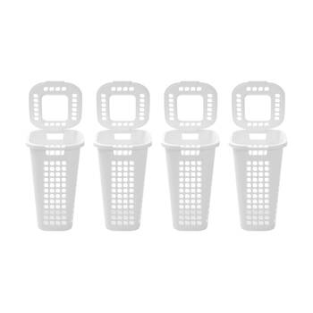 4x Boxsweden Washday Laundry Clothes Hamper Lidded 58L 44x39x63cm Assorted