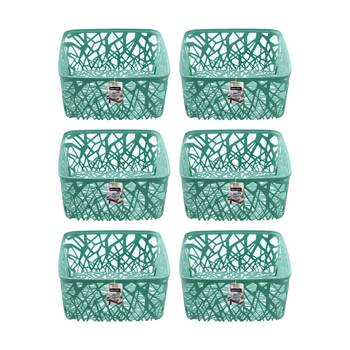 6PK Boxsweden Vine Basket Home Organiser Storage Container Assorted 12L