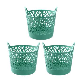 3PK Boxsweden Vine Basket Home Organiser Storage Container Assorted 26L