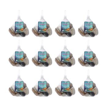 12PK Paws And Claws Large Brown Decorative Stones Aquarium Decor 5-8cm 1kg
