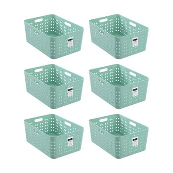 6PK Boxsweden Aeris Basket Home Organiser Storage Container Assorted 8.5L