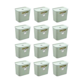 12PK Boxsweden Koi Lidded Home Organiser Storage Container Basket Assorted 6.5L