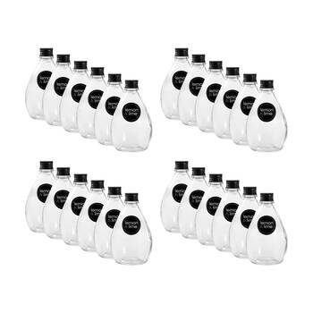 24PK Lemon And Lime Verre Bulb Glass Reusable Food Container Lid Black 280ml