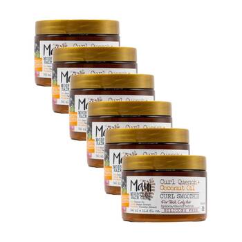 6PK Maui Smoothie Curl Thick Curly Hair Styling Tub 340ml Quench & Coconut Oil