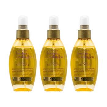 3PK OGX Weightless Thick Full Biotin & Collagen Oil Mist Spray Hair Care 118ml