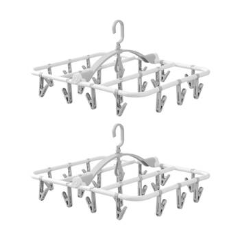 2x Boxsweden Delicates Foldable Laundry Clothes Drying Hanger 20 Pegs 43x34cm