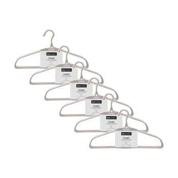 6x 6PK Boxsweden Hangit Coated Wire Wardrobe Clothes Hangers 43cm Assorted