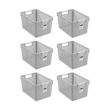6PK Boxsweden Lite Basket Home Organiser Storage Container Asst 7L 31x21x17cm