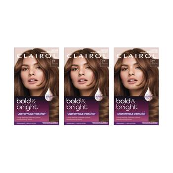 3PK Clairol Permanent Hair Colour 1 Application Bold And Bright 67 Chocolate