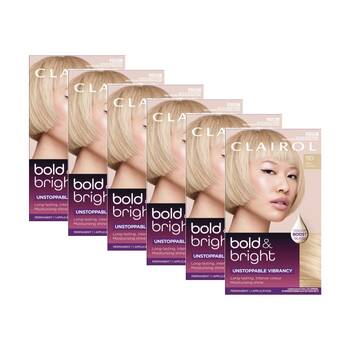 6PK Clairol Permanent Hair Colour 1 Application Bold And Bright 110 Pina Colada