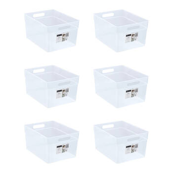 6PK Boxsweden Nova Home/Office Plastic Storage Container 15.5L 44.5x30.5x14.5cm
