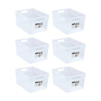6PK Boxsweden Nova Home/Office Plastic Storage Container 17.3L 37.5x29.5x20cm